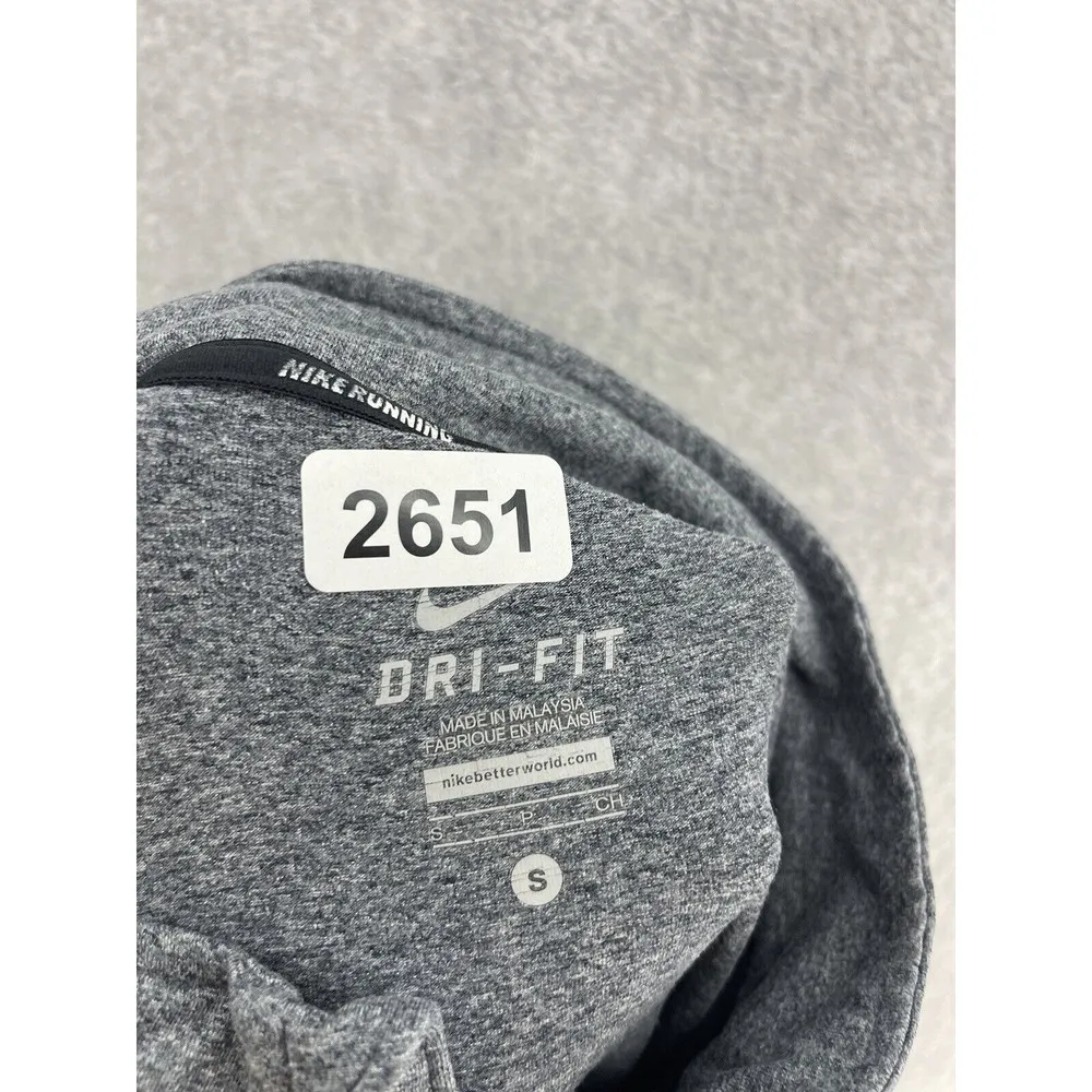 Nike Women's Athletic Shirt Long Sleeve Gray Thumb holes Size Small Mock Neck - Image 3