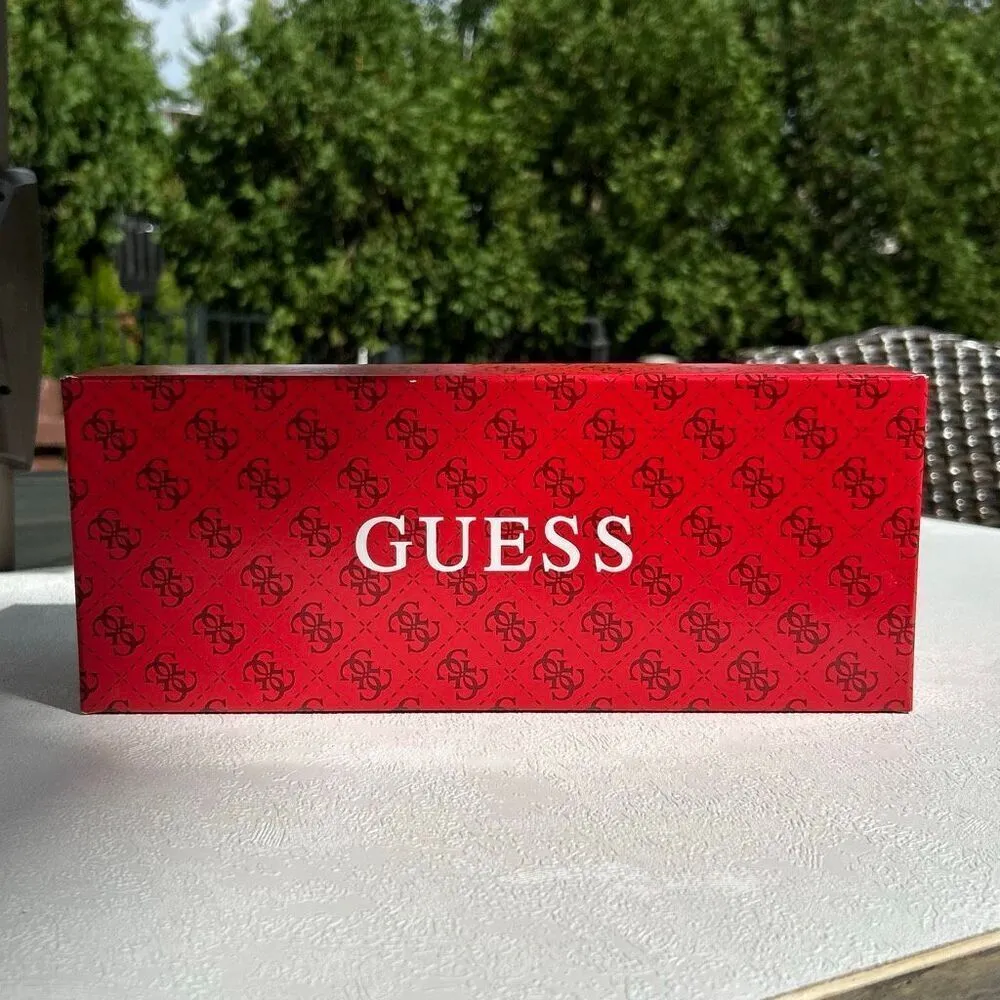 Guess Light Pink Rhinestone Logo Slides Sandals Size 7M with Box - Image 6