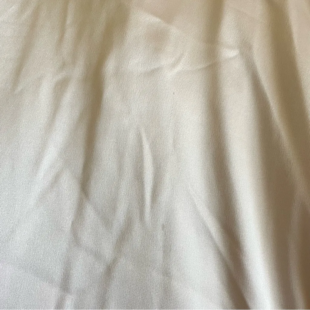 Revelry Bardot Satin Off Shoulder Maxi Dress in Soft Champagne Size 8 Gold - Image 8