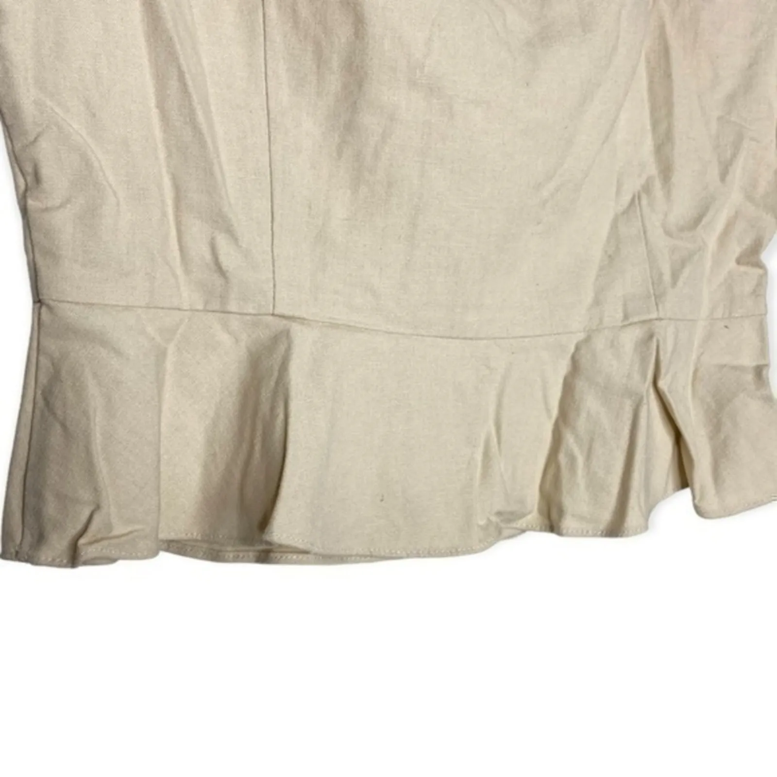 superdown x REVOLVE Alana Button Front Top Toast beige peplum size S - Image 11