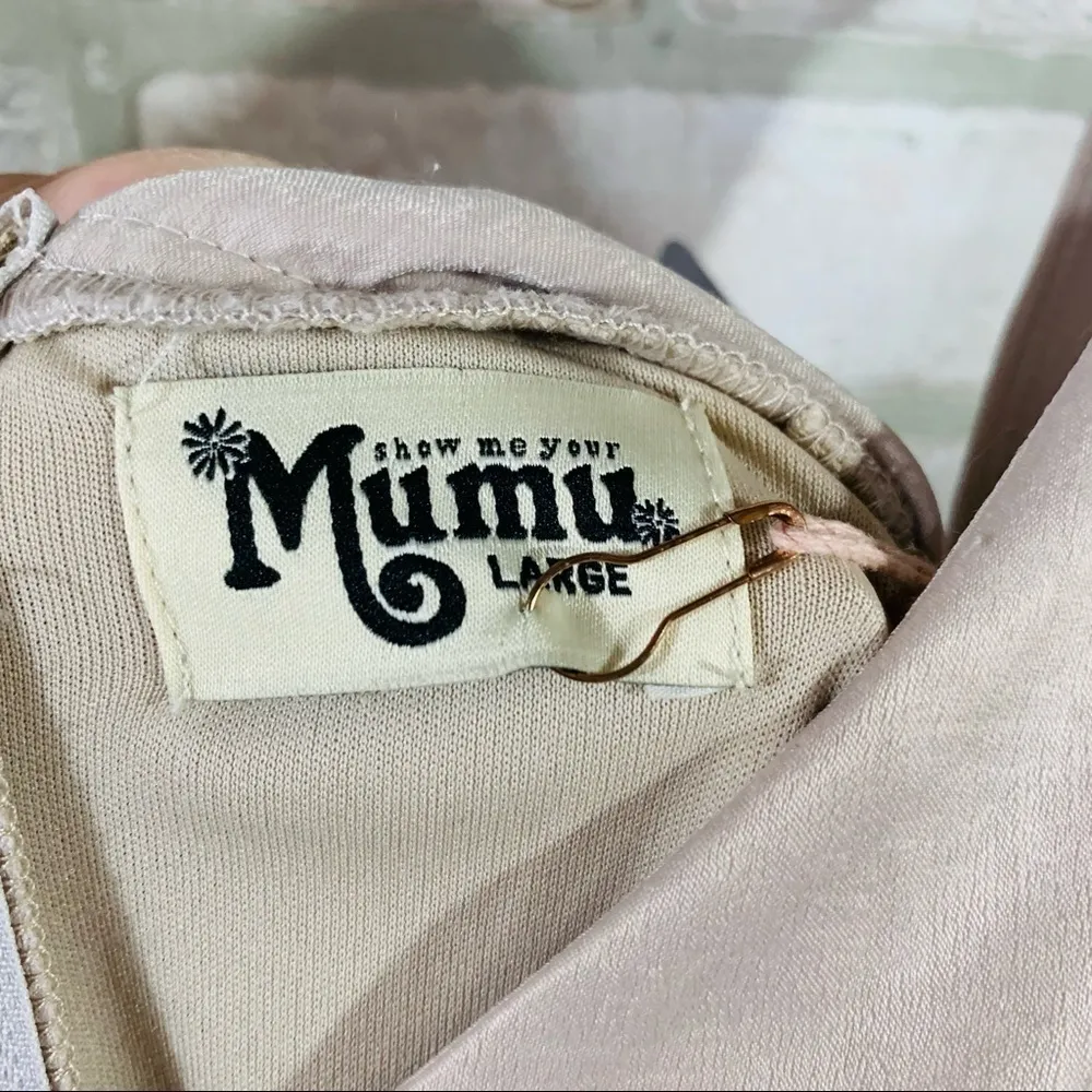 Show me Your MuMu NWT Jenn Maxi Dress in Show Me the Ring Crisp Size L - Image 13