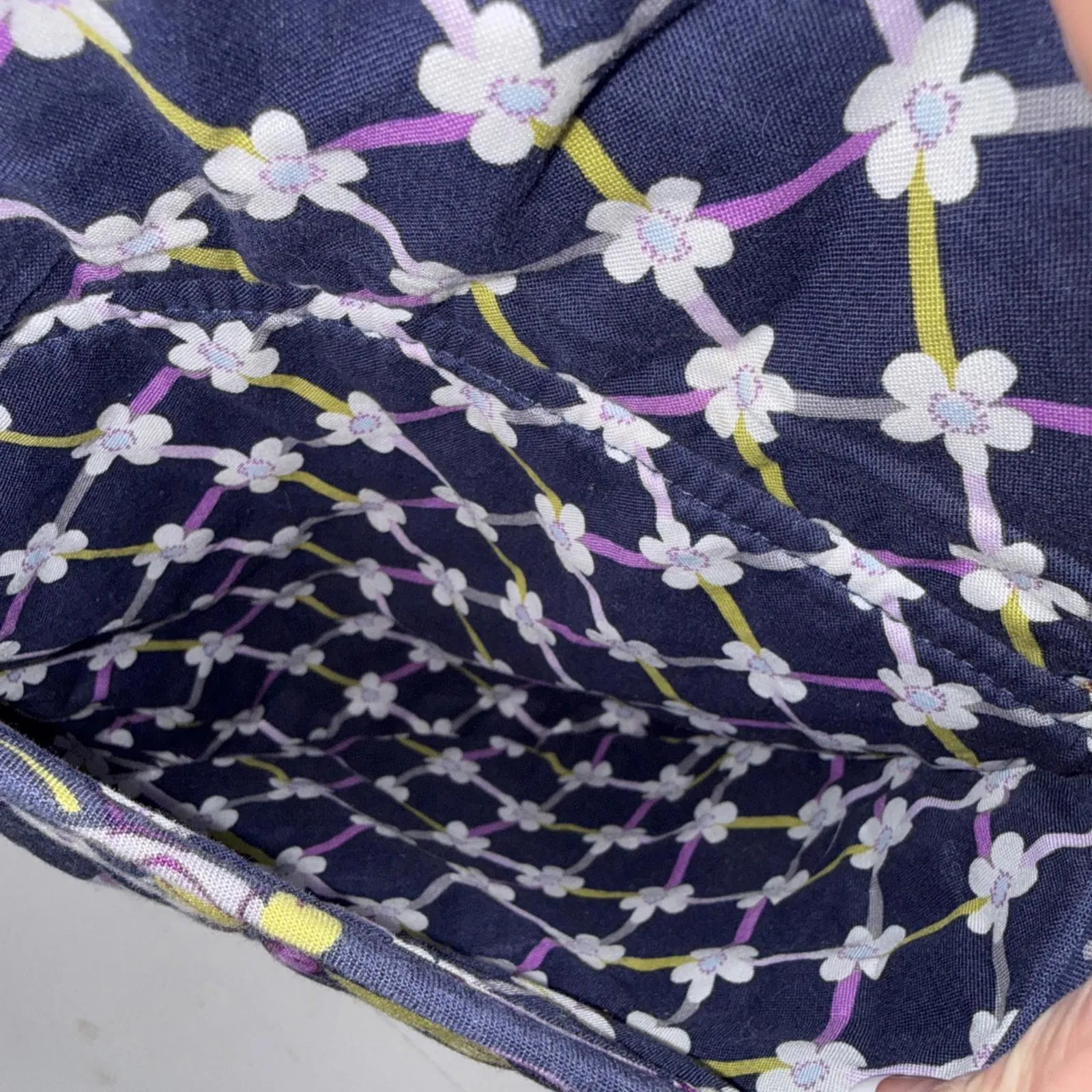 Vera Bradley Blu Floral Nightingale Preppy Y2K Quilted Mini Backpack-Style Purse - Image 5