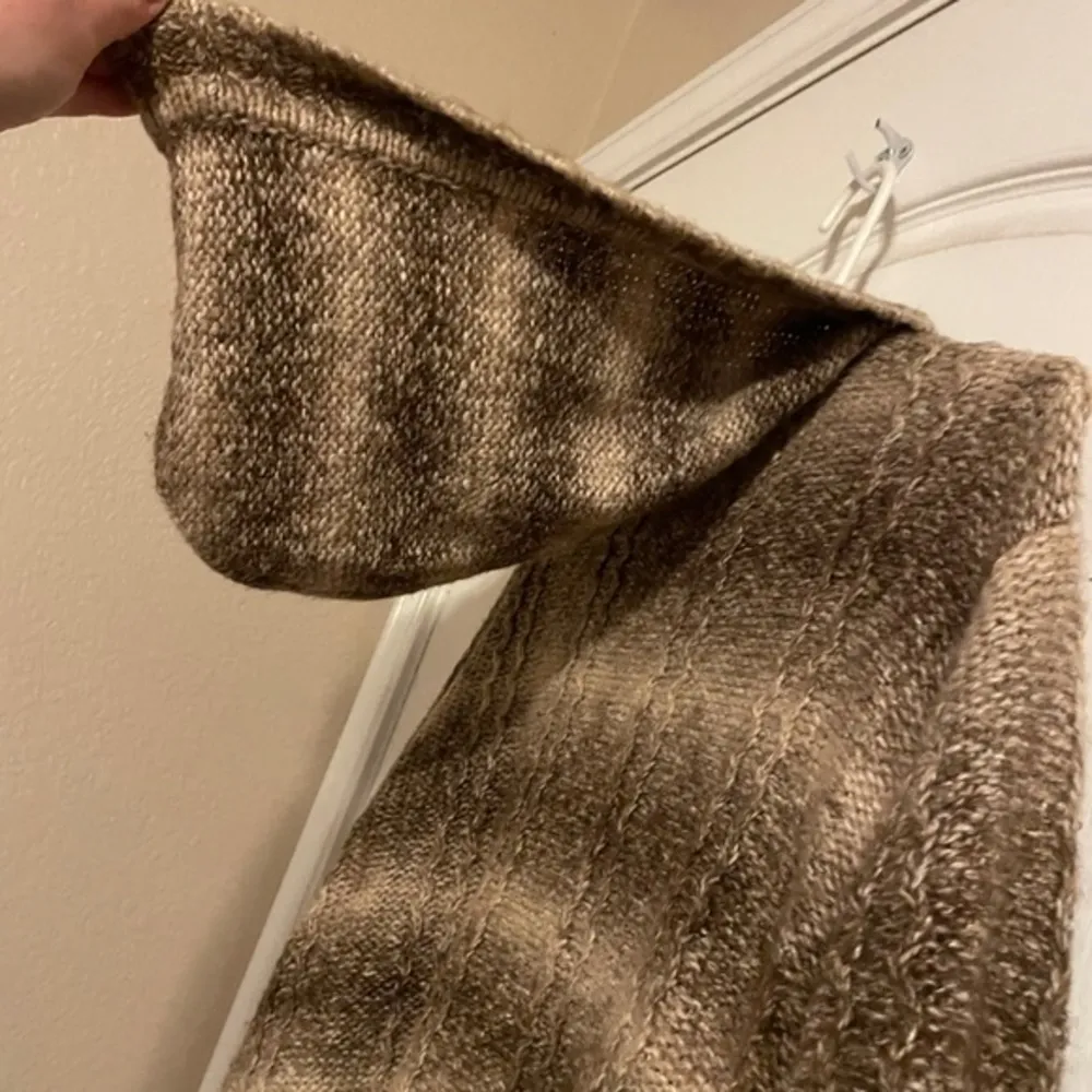 NorthCrest Plus Hooded Wool Blend Button Up Striped Cardigan Sweater Size 2X - Image 6