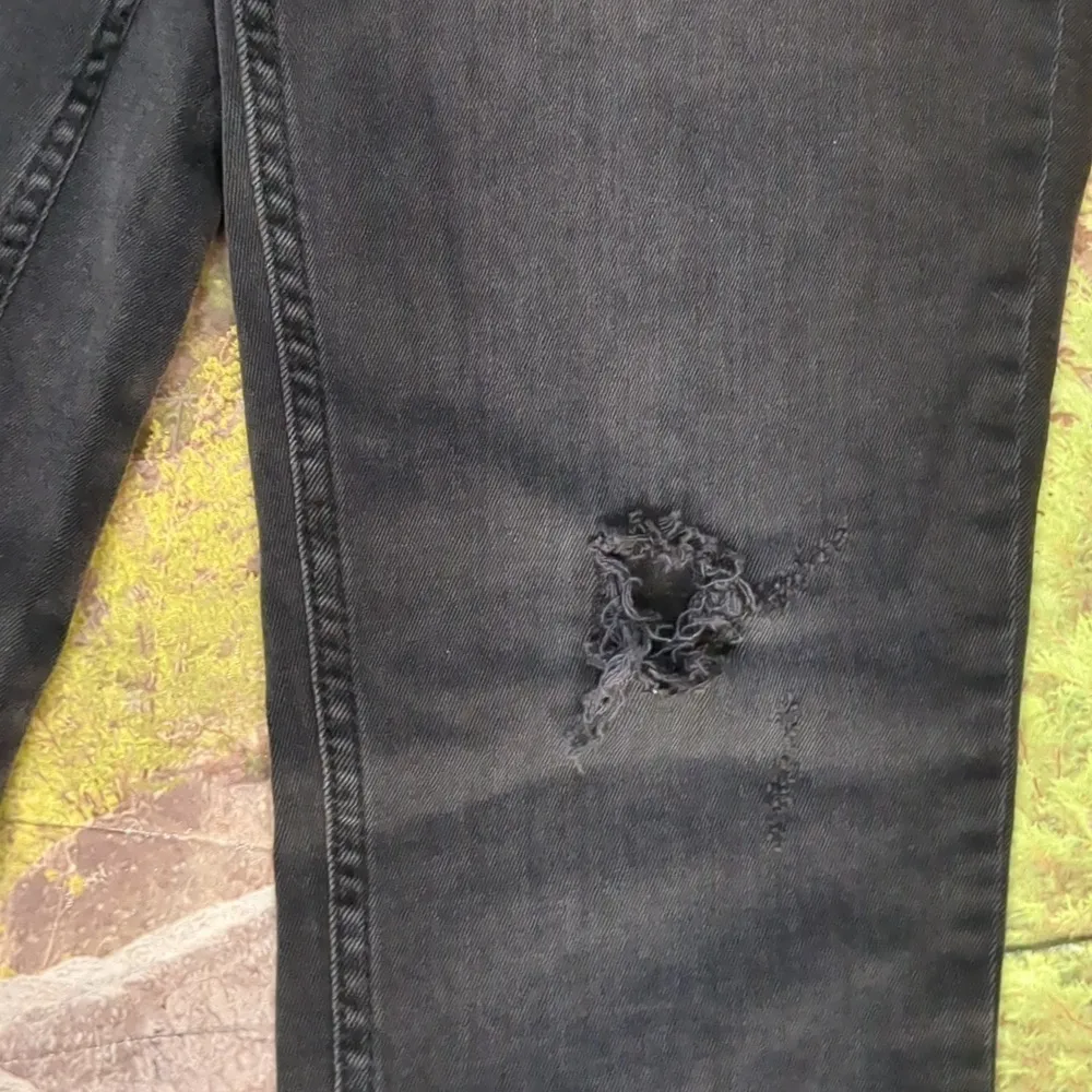 FREE people black fringe distressed jeans size 27 - Image 3