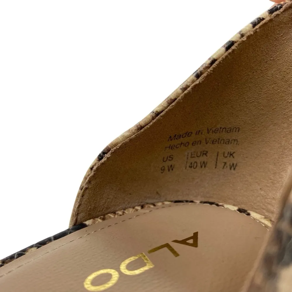 Aldo Nicholes Snakeskin Block Heel Pumps - Image 7