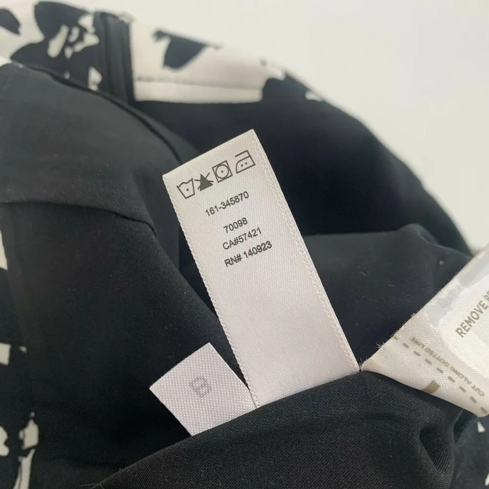 Ann Taylor Loft Black White Floral Skirt - Image 4