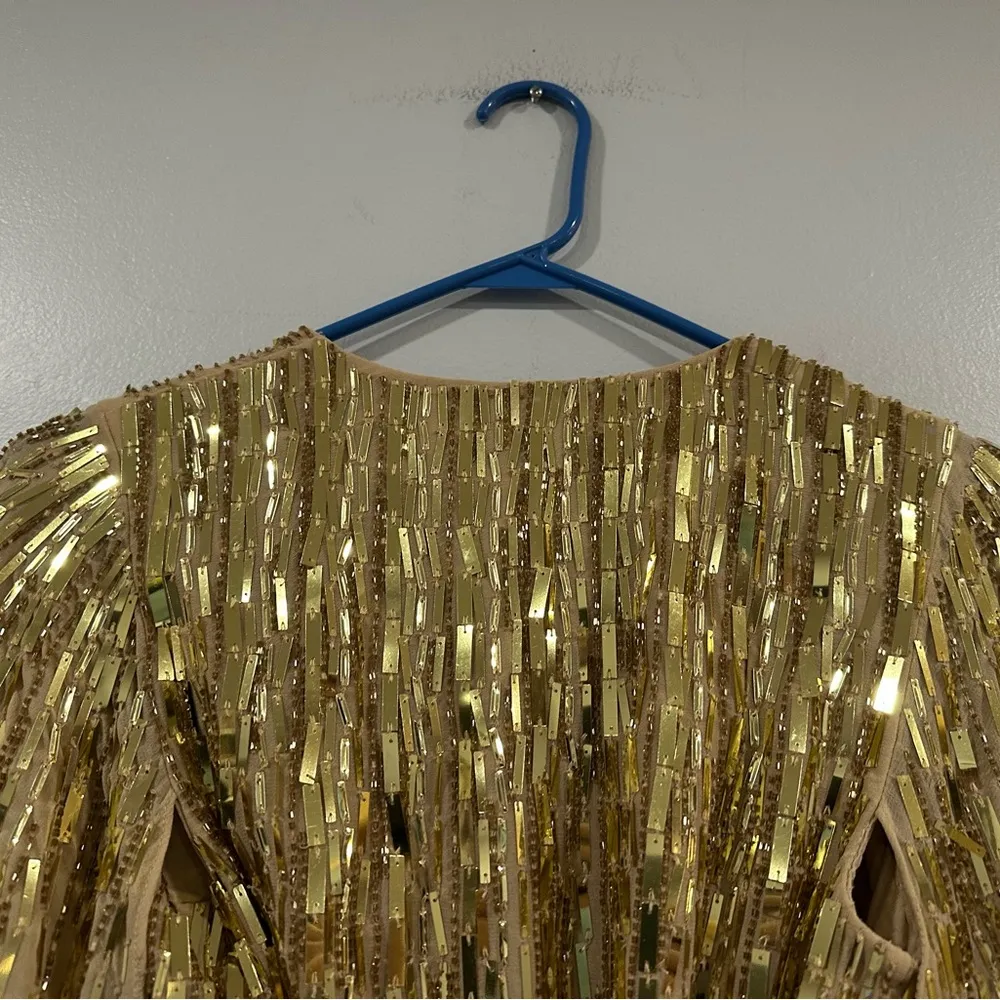 Mac Duggal 10036 Cape Sleeve Embellished Dress XS - Image 13