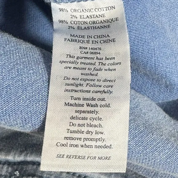 Faherty NWT $178 Organic Throwback Stretch Denim Minidress S‎ - Image 8