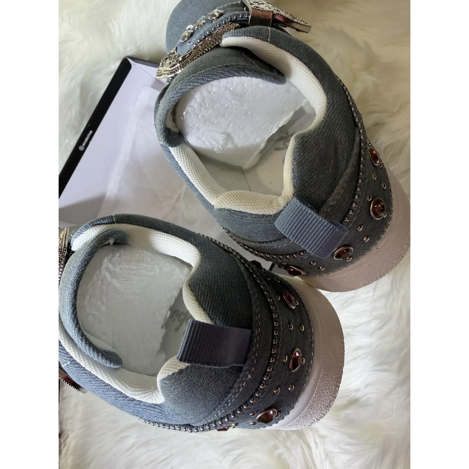 Cape Robin Audra Sneaker Size 9 Decorative Buckle Denim Boho Western Sneakers - Image 14