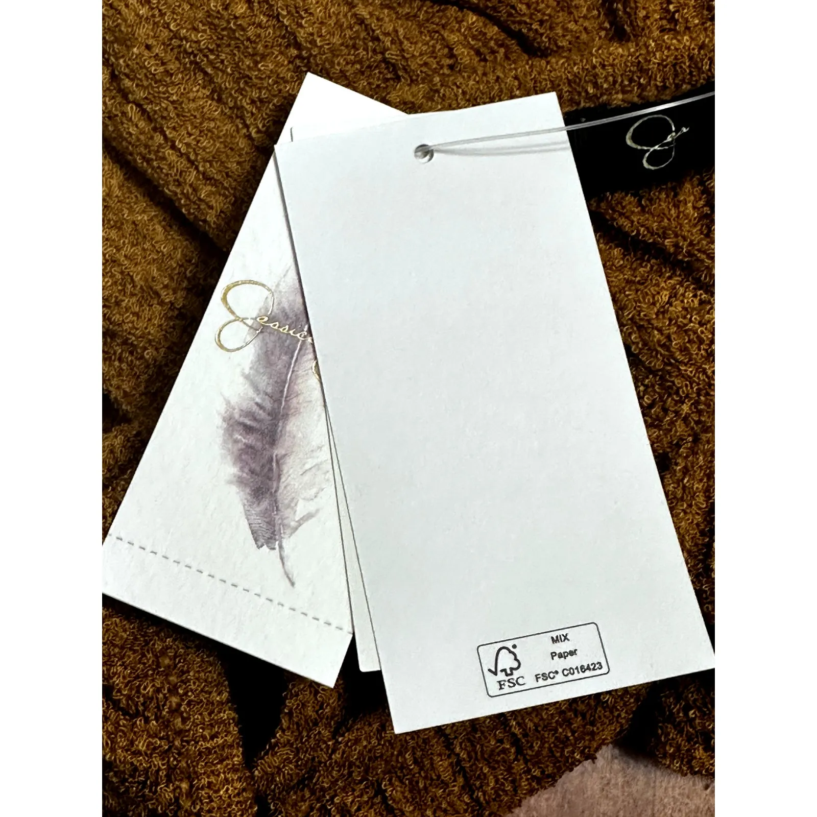 Jessica Simpson Edith Racerback Tank Top Sweater Sleeveless V Neck Brown W M NWT - Image 8