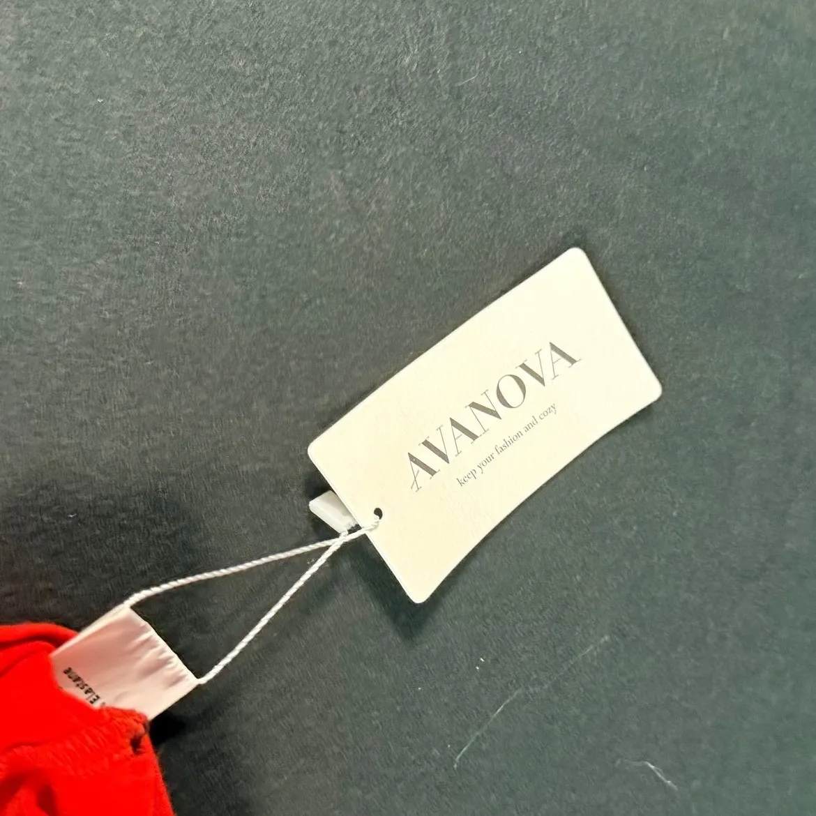 AVANOVA Red Sleeveless Turtleneck Ruched Bodycon Top Size S Viscose Elastane - Image 4