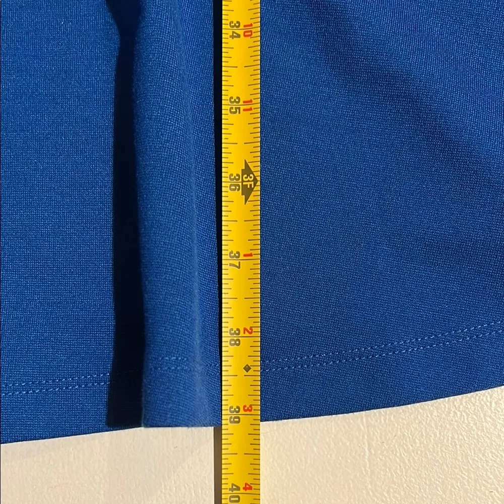 Lands' End Blue Ribbed Sheath Dress for Work Size 14 - Image 11