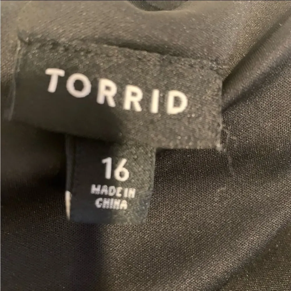 Torrid Black One-Shoulder Peplum Evening Cocktail Midi Dress Women’s Size 16 XL - Image 4