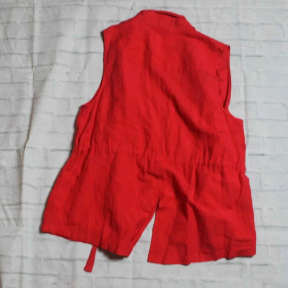 Torrid‎ - Pink Linen Utility Vest - Size 1 - Image 5