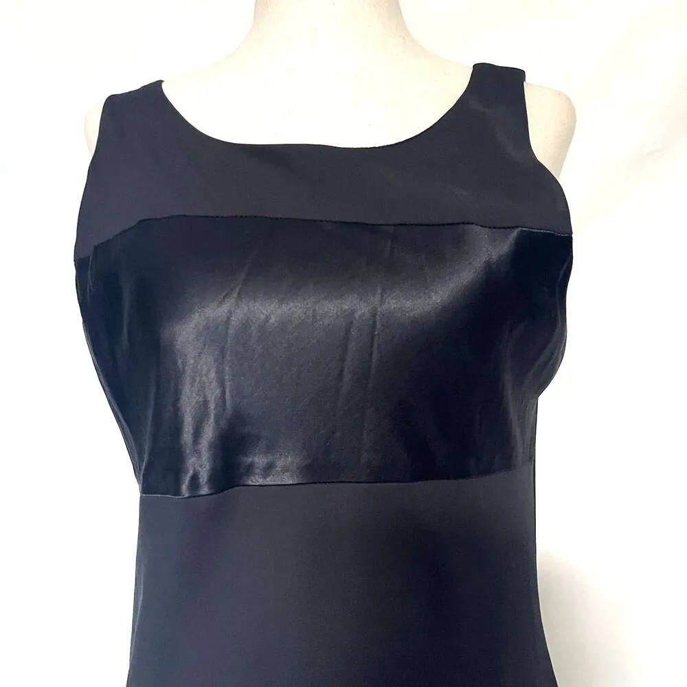 Vtg Y2K Alyn Paige Formal Dress Sz 7/8 Satin Panel Babydoll Maxi Straight Prom - Image 2