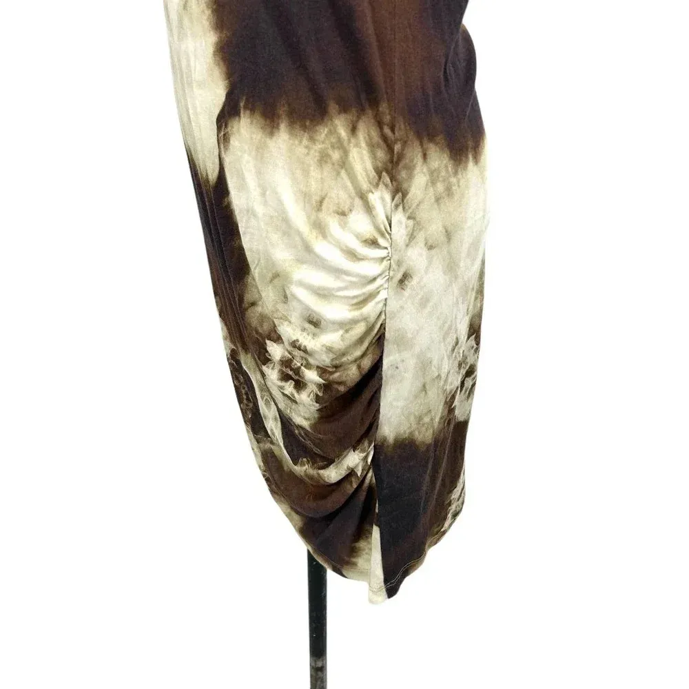 Haute Hippie Brown X-Ray Tie-Dye Print Tank‎ Dress Size Large - Image 5