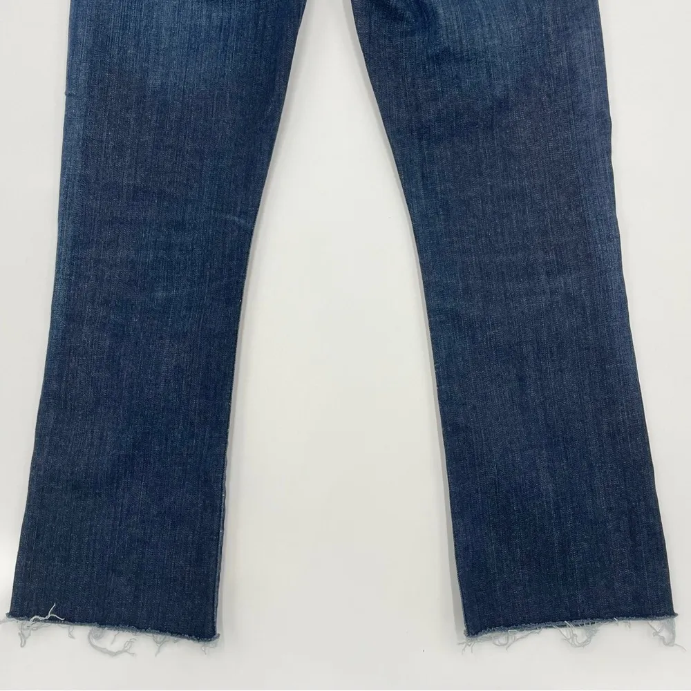 Hudson Jeans DIY Cropped Capri Women Size 24 Raw Hem Blue Dark Wash Beth Midrise - Image 9