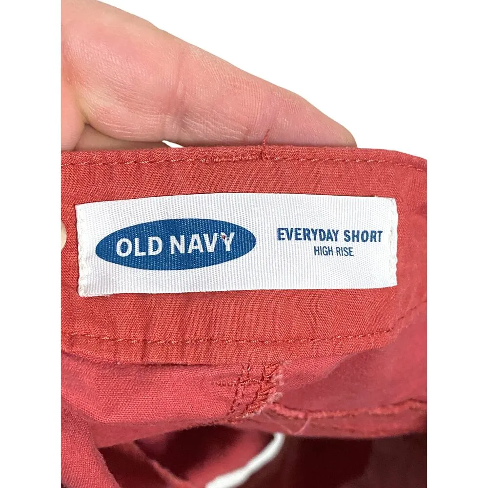 Old Navy Everyday Shorts High Rise Chinos Khakis Stretch Womens 10 Pockets - Image 5