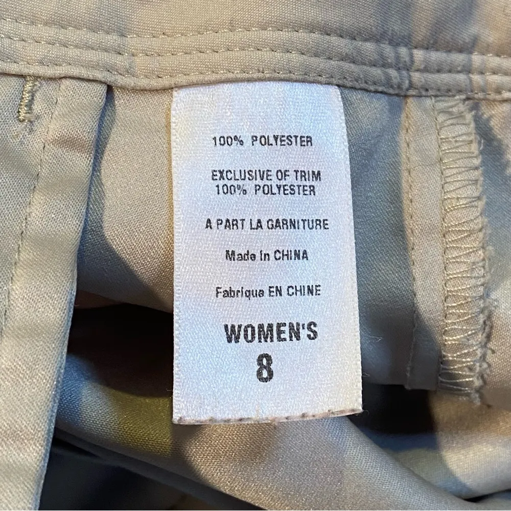 Patagonia Pataloha Wide Leg Cropped Pants Tan Size 8 - Image 12