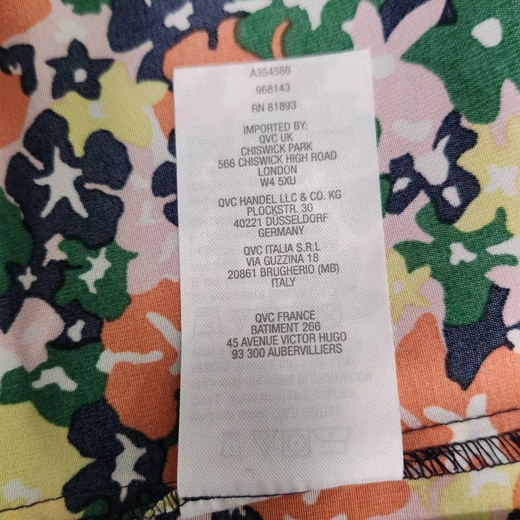 Du Jour Floral Blouse NWOT Size Medium Ruffle Floral Tank Green - Image 7