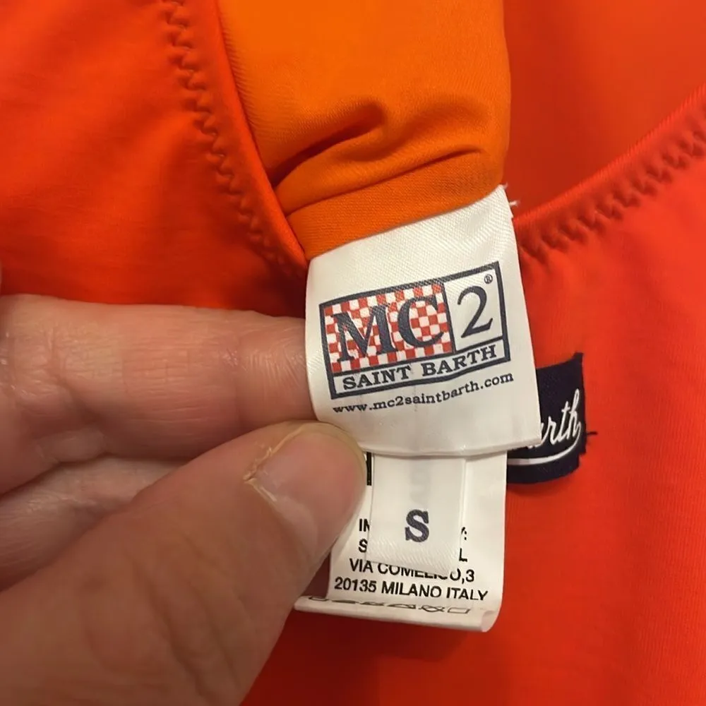 MC2 Saint Barth Bright Orange One Piece Swimsuit - Image 5