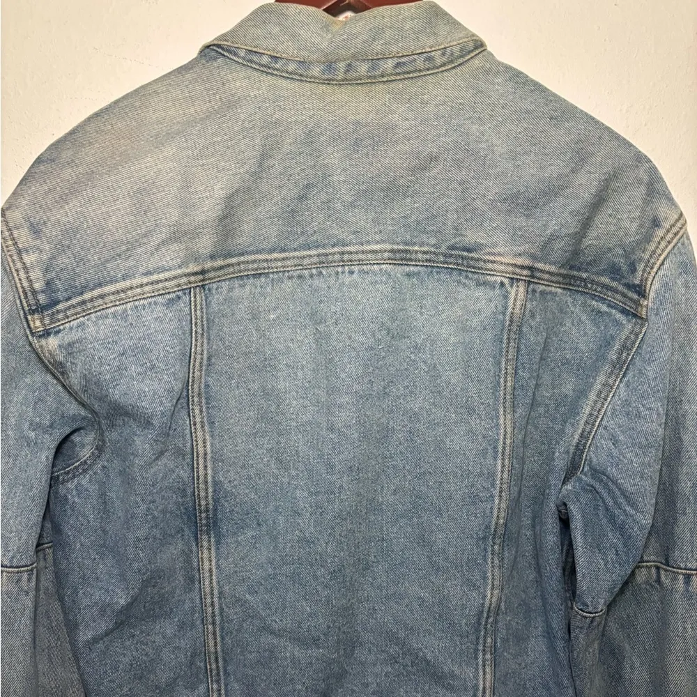 Calvin Klein Vintage Denim Trucker‎ Jean Jacket Size Large Distressed Faded - Image 8