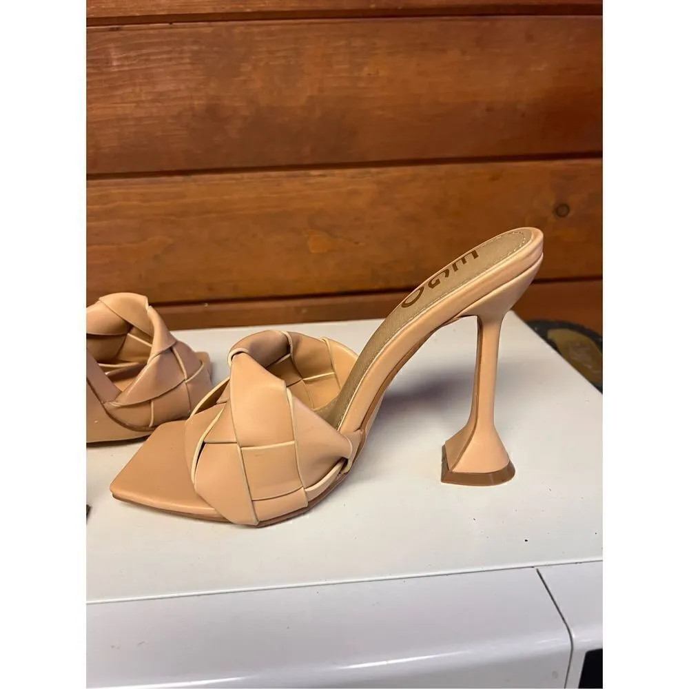 Ego Hand Woven sculptured heel Peep Toe Sandals Sz 5 UK Sz 7 USA - Image 6