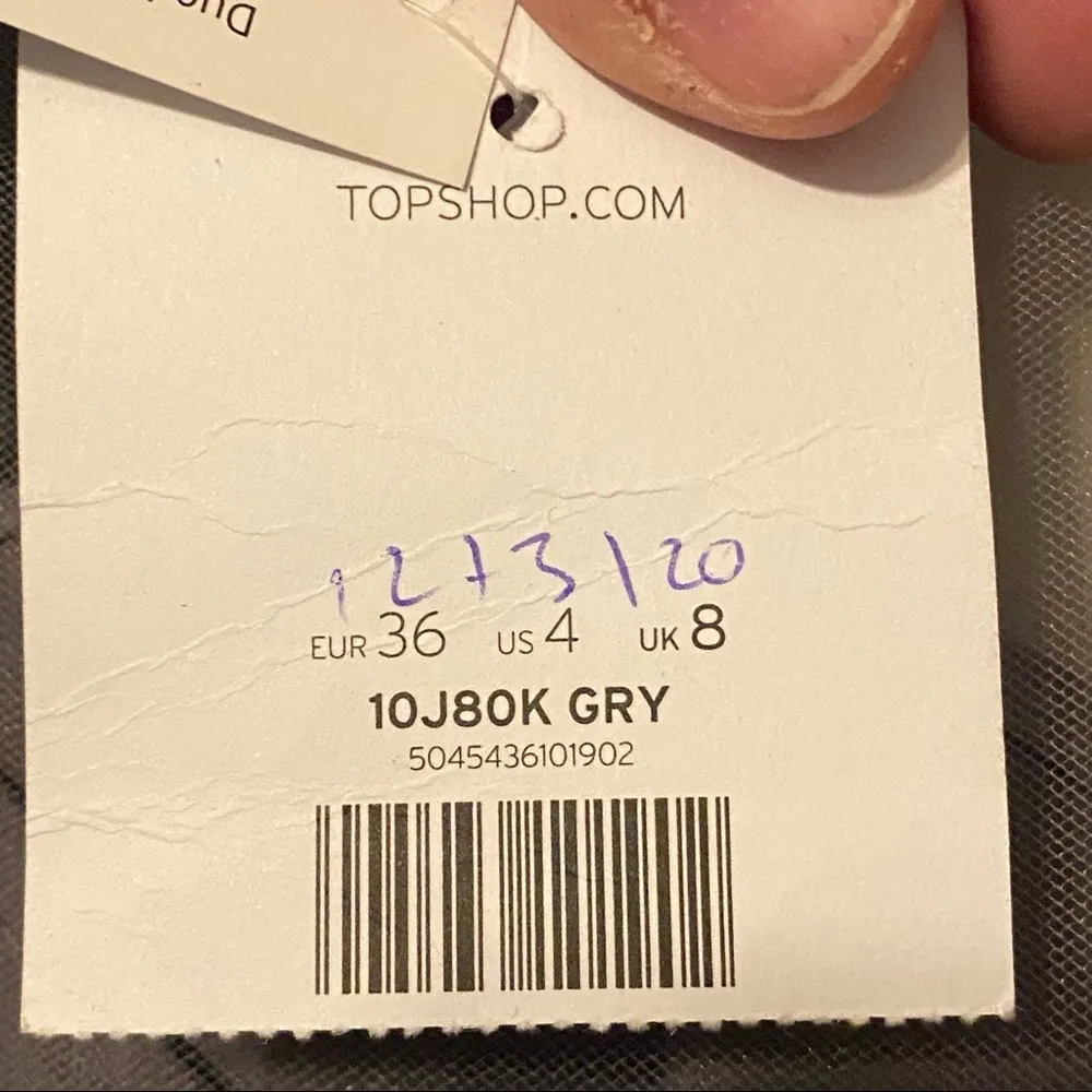 Topshop Gray Mesh Sheer‎ Overlay Dress NWT US 4 #10J80K - Image 14