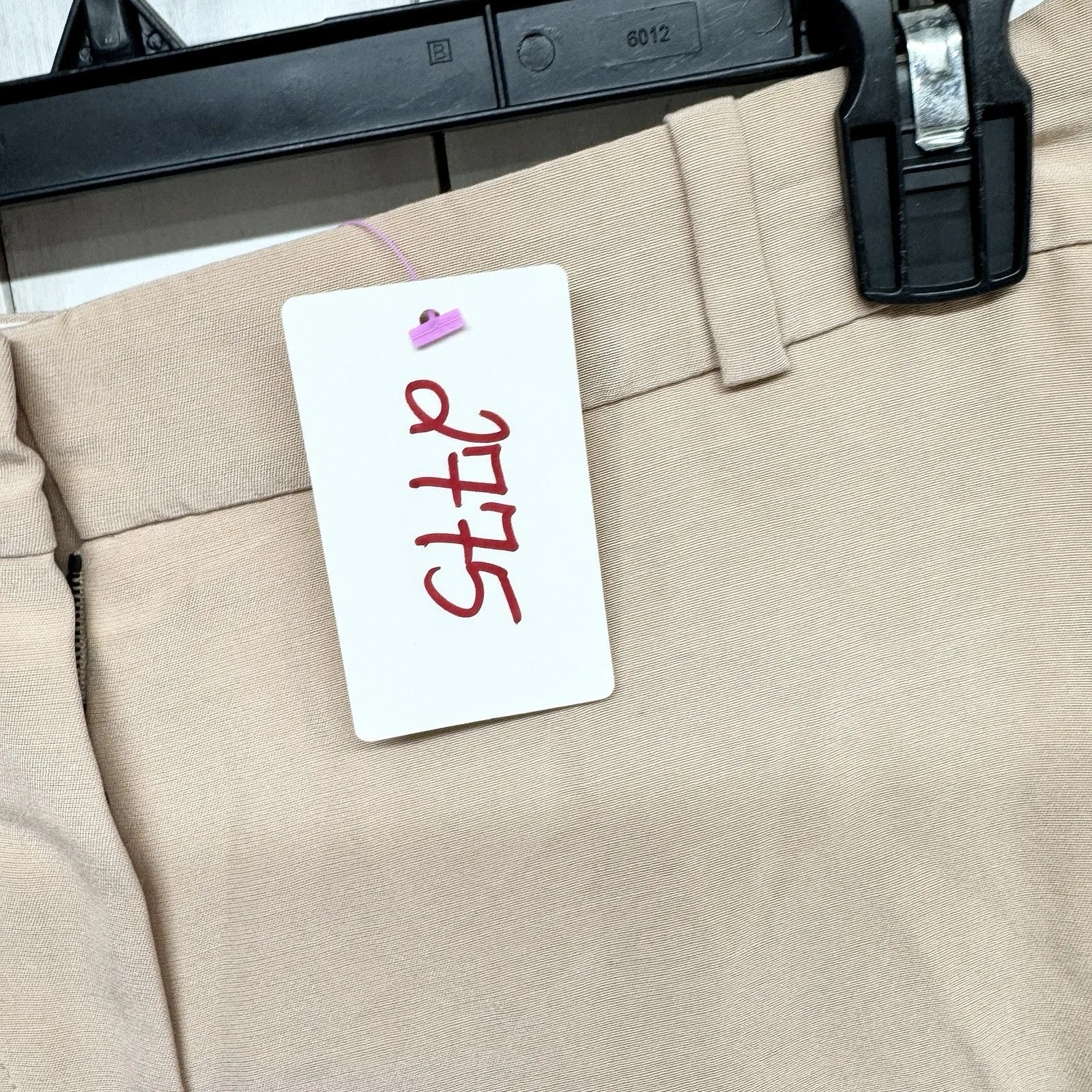 Chloe Pants Women Size 36 Tan Zip Fly Wide Leg Trousers Preppy City Streetwear - Image 2