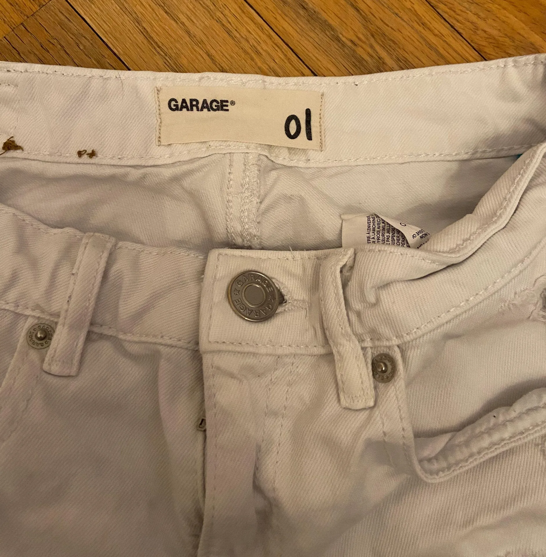 Garage White Denim Shorts - Image 5