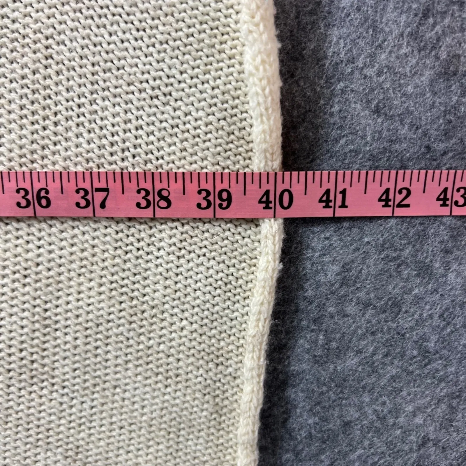 Cream Open Front Cardigan Knit Vest Waterfall Drape Mohair Lambswool Blend Boho Size undefined - Image 5