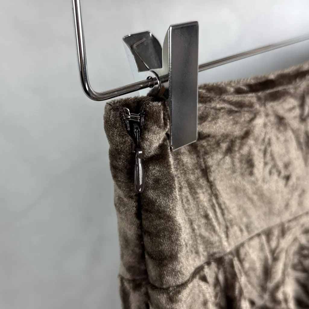 Silence + Noise Willa Crushed Velvet Asymmetric Hem Circle Skater Skirt Y2K XS - Image 8