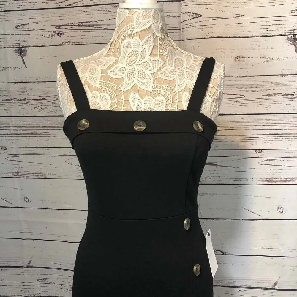 NWT STELLA LUCE Straight Pencil Silhouette Black Sexy Dress size medium - Image 3