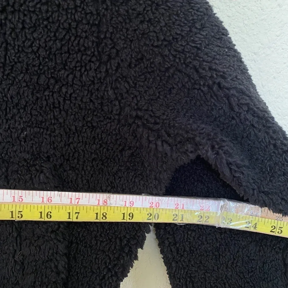 Lululemon Textured Fleece 1/2 Zip‎ Black size 4 sherpa hooded - Image 10
