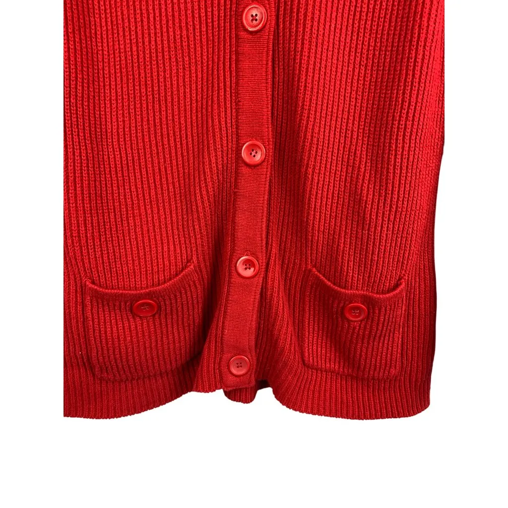 D&Co Red Ribbed Button - Image 3