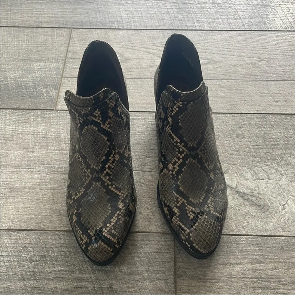 Fergalicious Size 8 Snake Print Ankle Boots. - Image 3