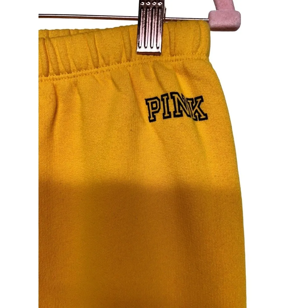 Victoria's Secret Pink Classic Fit Sweatpants Yellow Gold Women’s Size Medium - Image 4