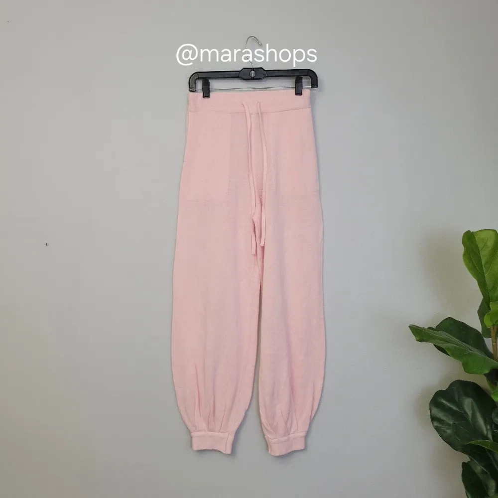 Free People Living In This Sweater Pink Hi Rise Joggers Pants - Image 2