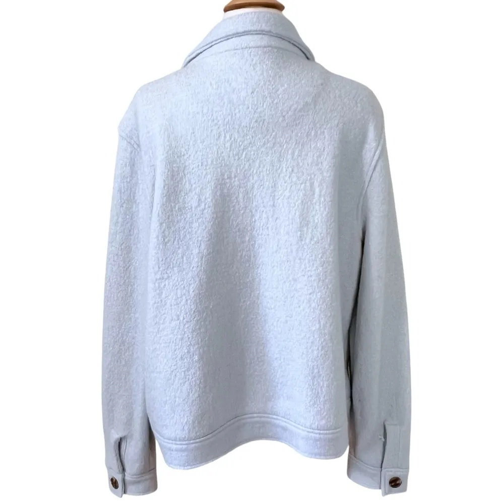 Joie Wool Blend Button Front Collared Shacket - Image 9