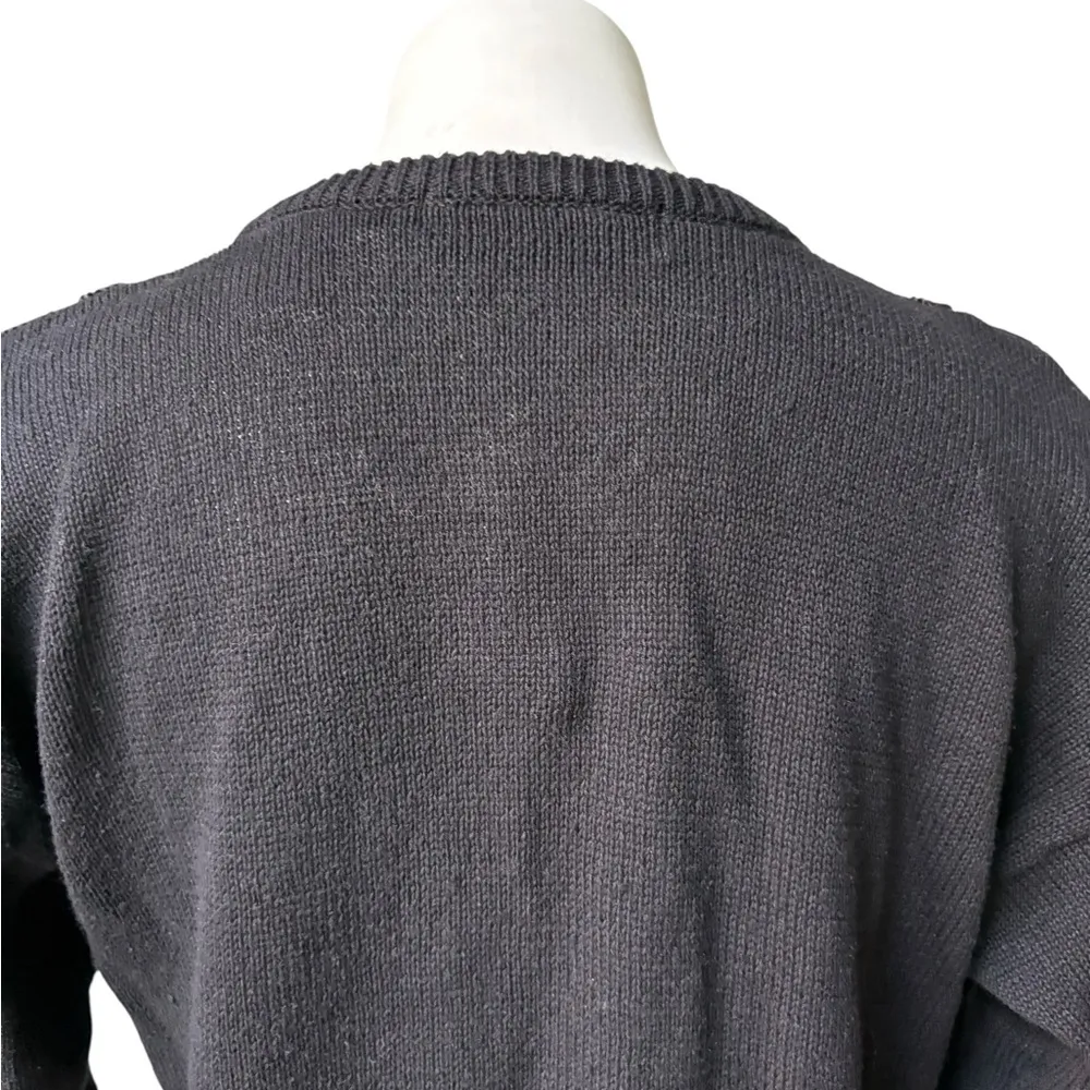 Vintage Rodeo Applique Cowgirl Sweater, Sz M Black Size M - Image 11