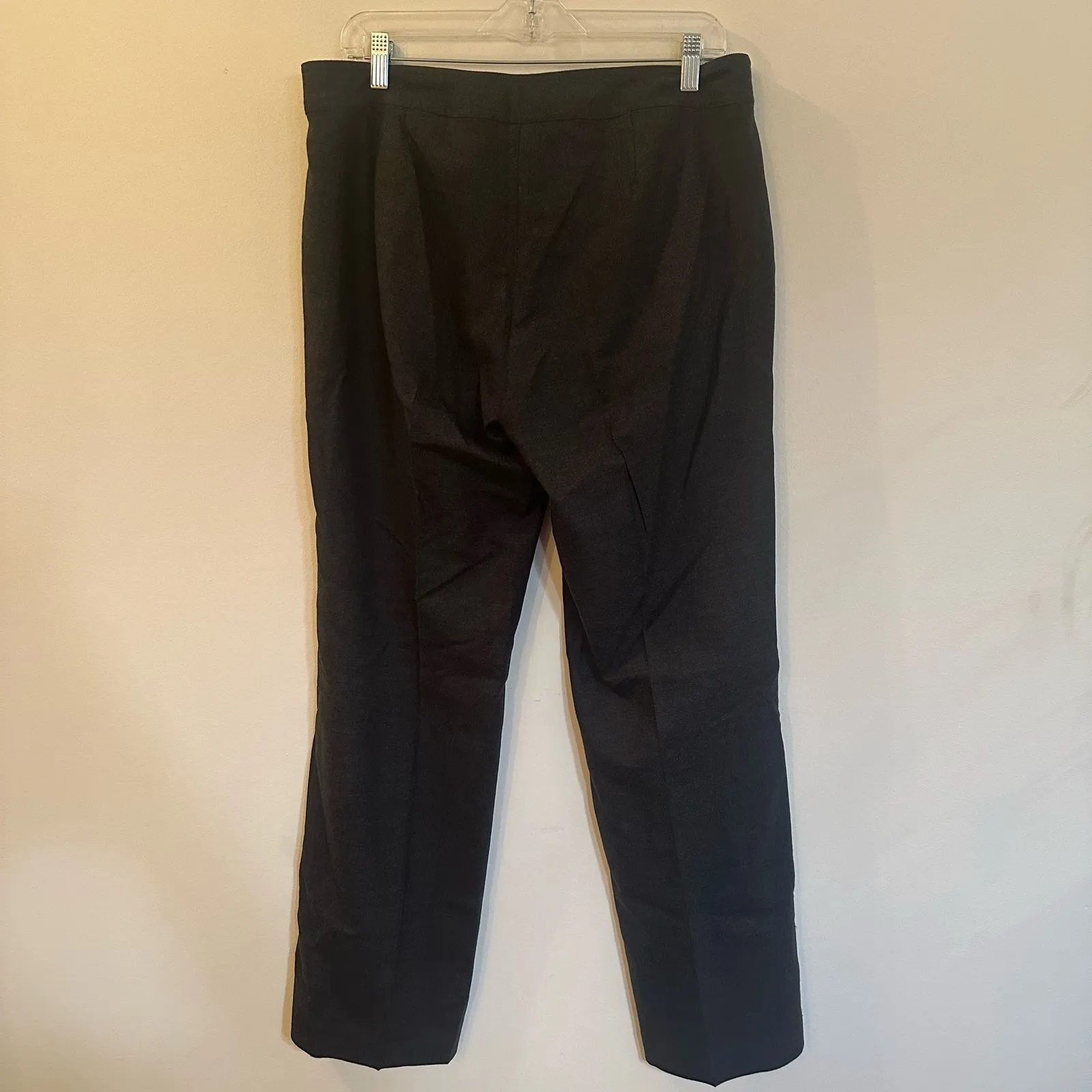 Eileen Fisher Wool Slacks sz 12 Gray Wool Pants Business Casual Career Pants - Image 6