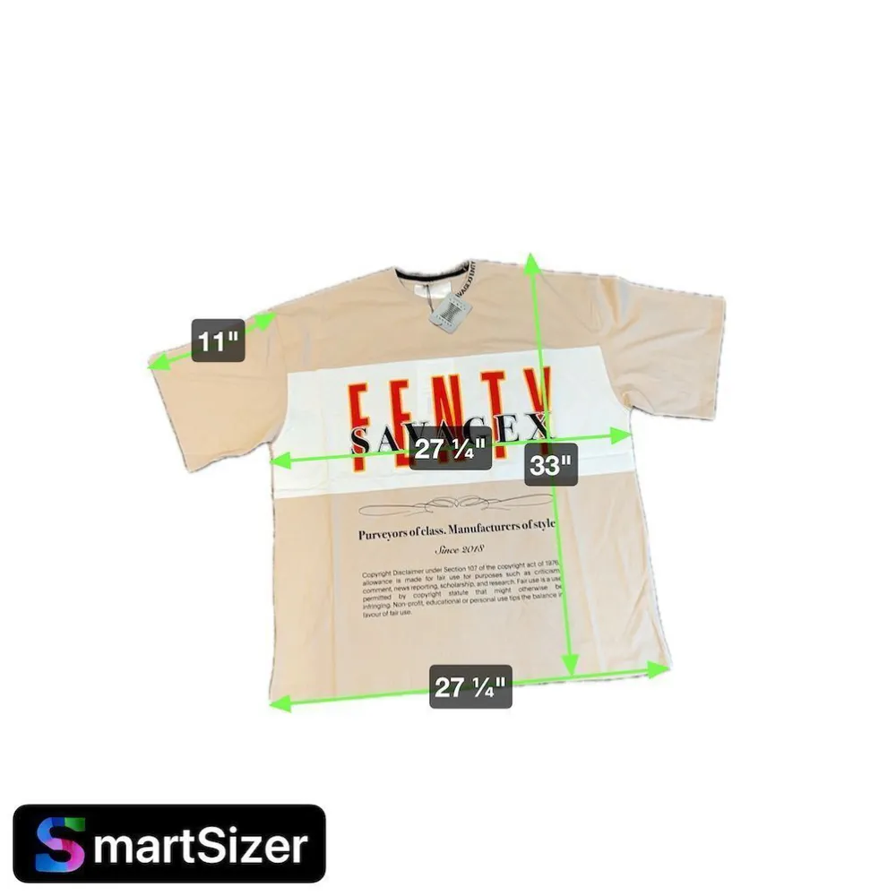 Savage X Fenty Shirt Dress Beige Oversized Graphic Tee Dress Size XS Casual - Image 11