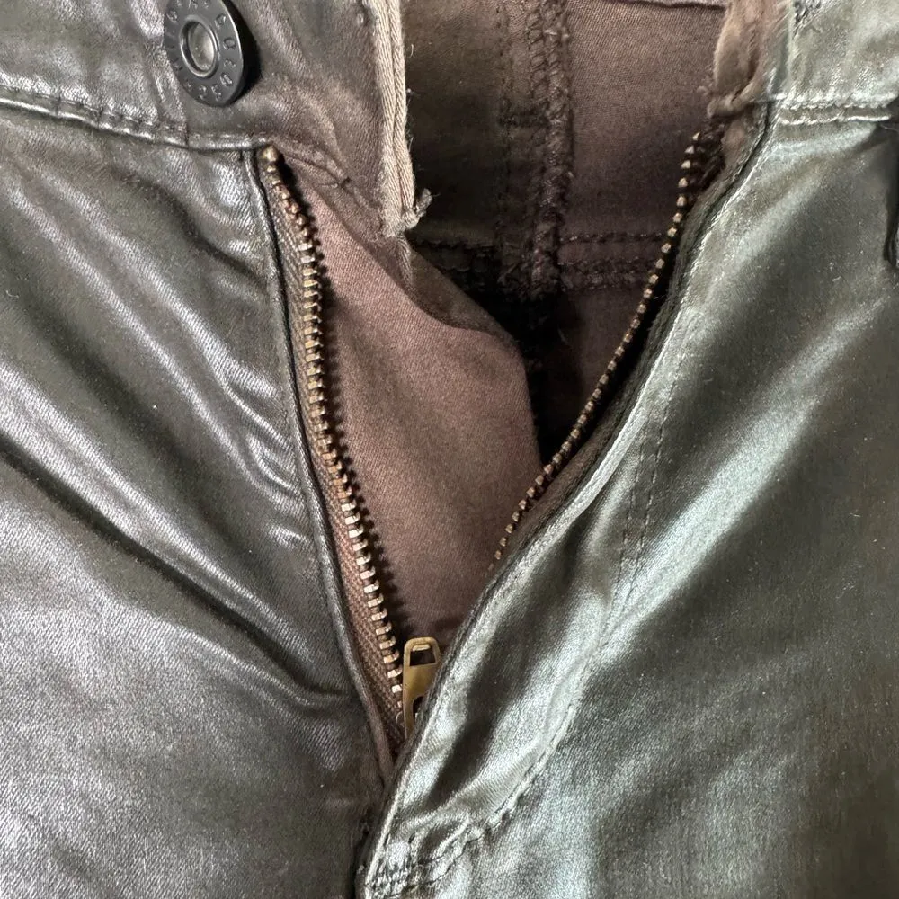 Adriano Goldschmeid The Legging Ankle Super Skinny Faux Leather Pants Size 28R - Image 4