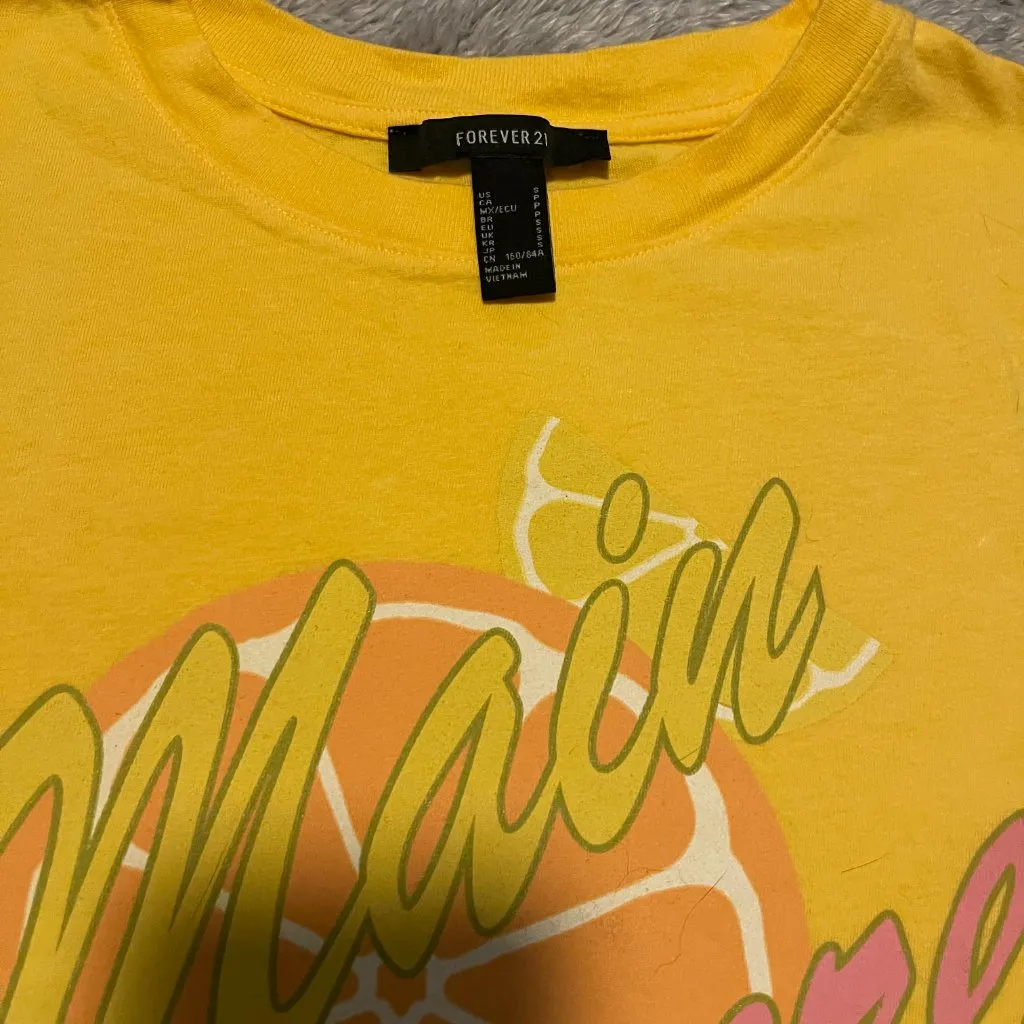 Forever 21  Main Squeeze Citrus Graphic Crop Tee – Size S - Image 2