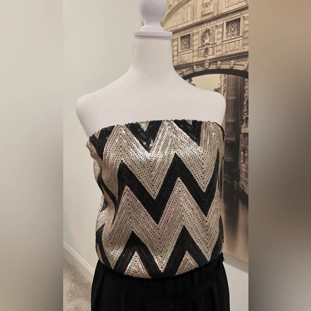 Strapless Sequin Jumpsuit - Image 3