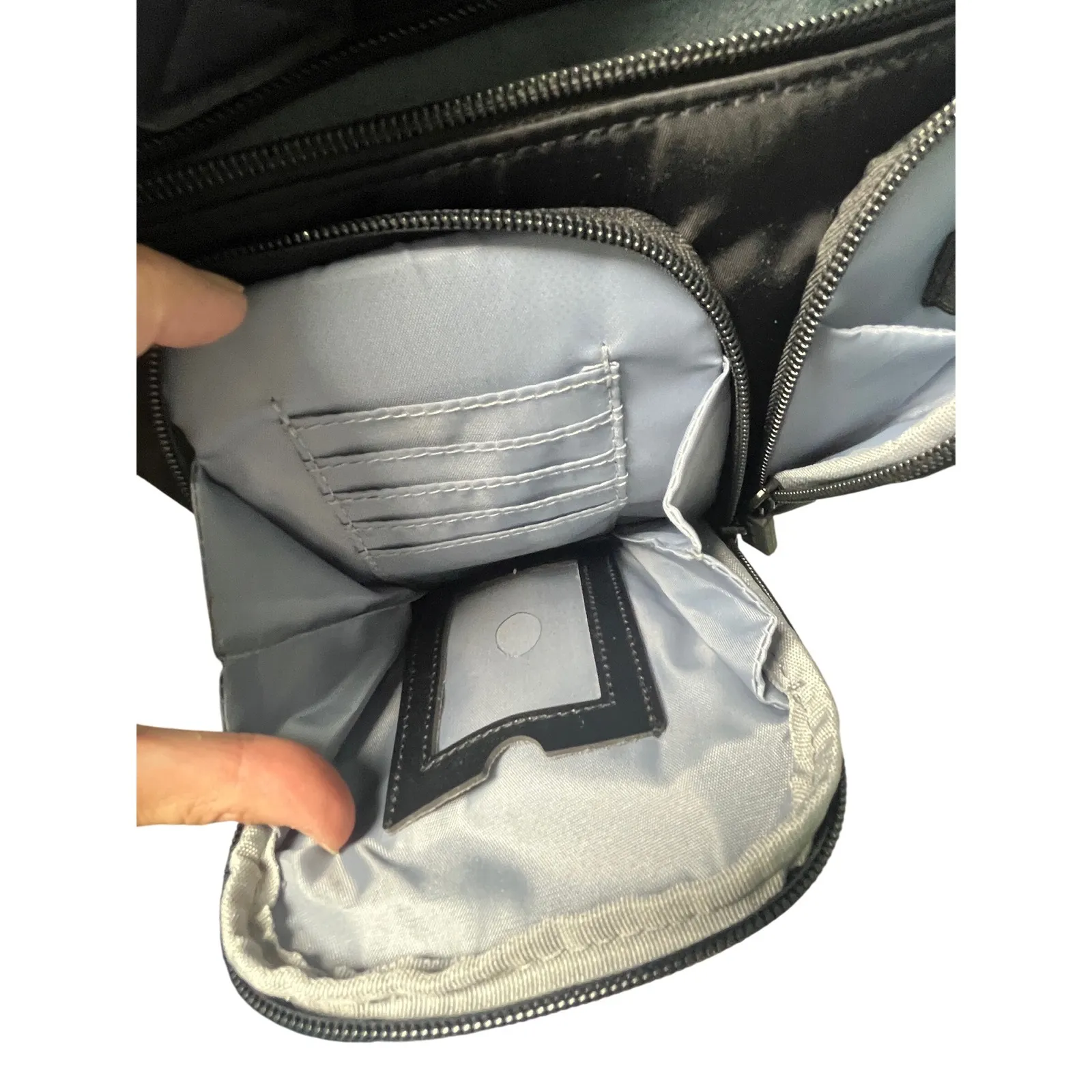 HKWP Black Nylon Shoulder Bag Crossbody Tote Travel‎ Work Utility - Image 13