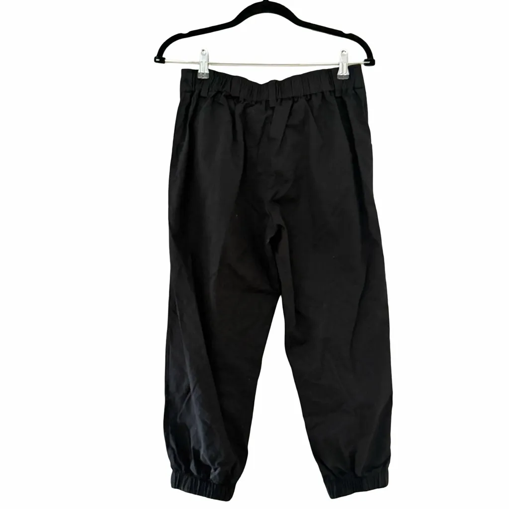 HALARA Mid Rise Zipper Pocket Casual Cotton Black Joggers Sz S Petite - Image 5