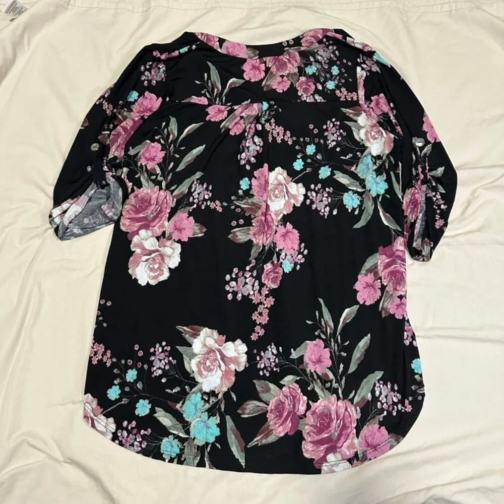 White Birch 3/4 sleeve blouse L - Image 3