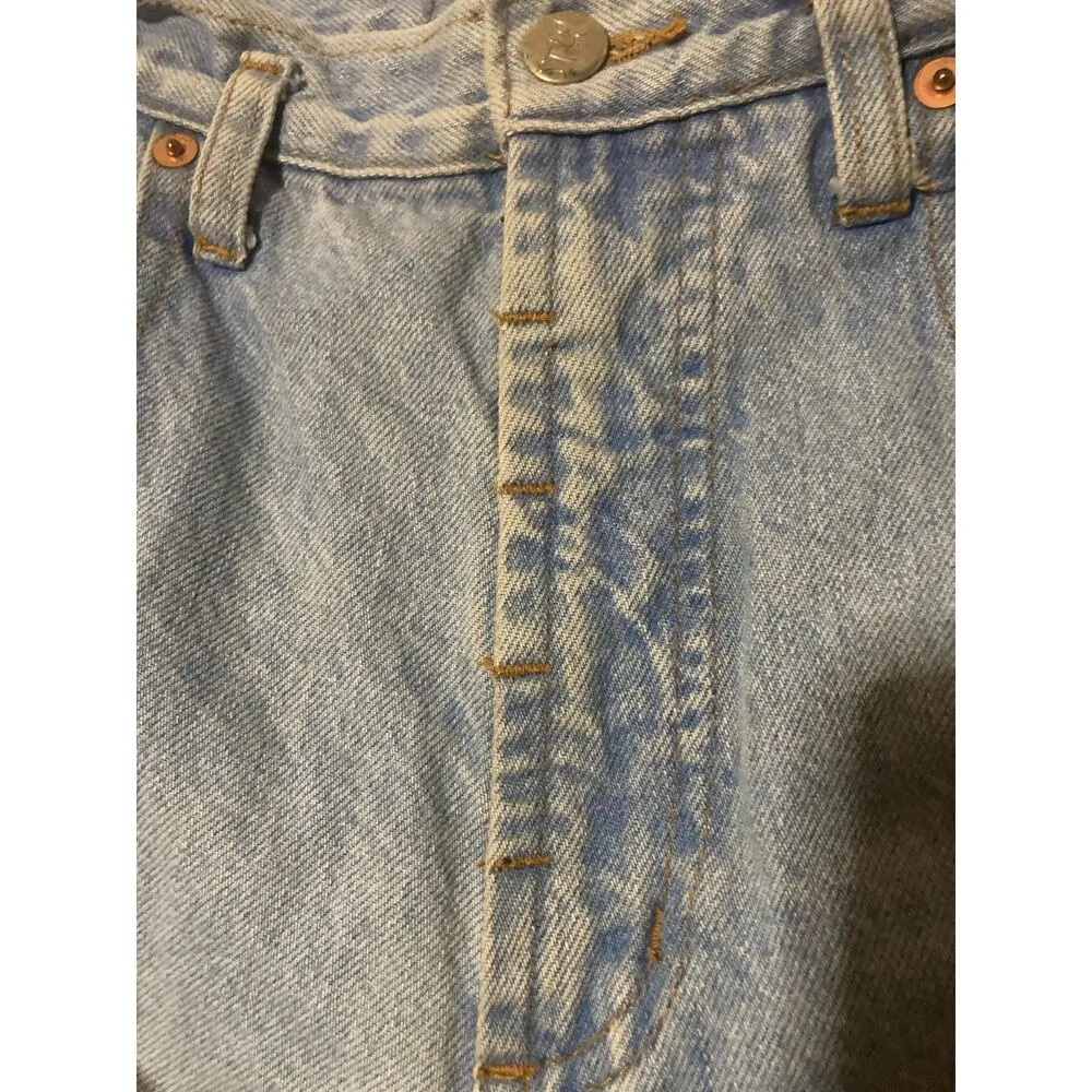 Vintage steel size 9 high waisted jeans shorts blue jean cotton vtg 26” waist - Image 6