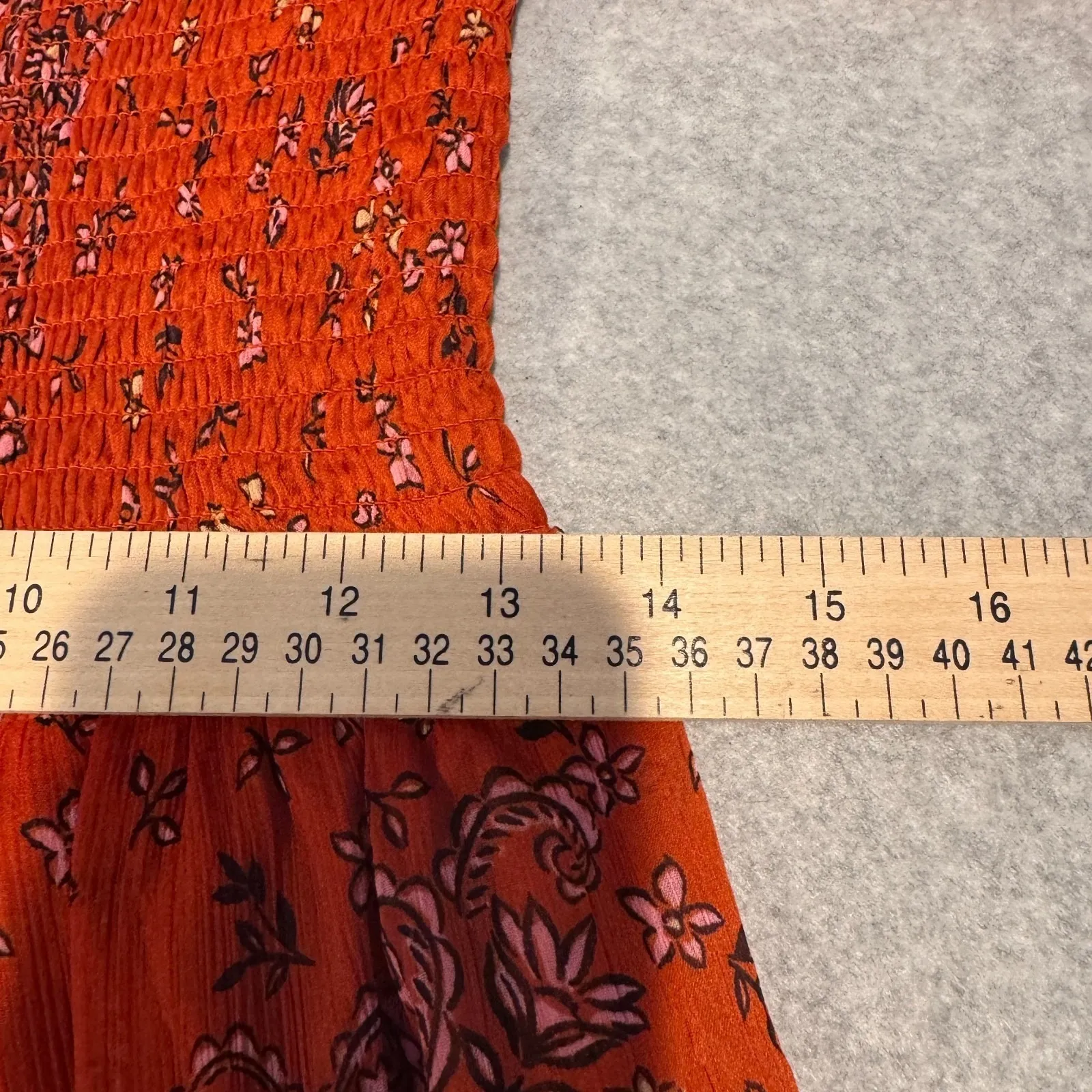 Patrons of Peace Boho Fairy Fall Dress Small Orange‎ Festival Cottage Peasant - Image 14